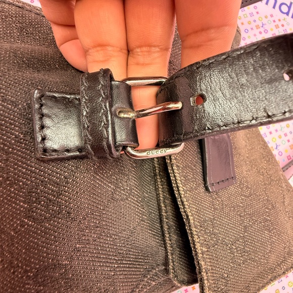 Authentic Gucci Monogram Denim Crossbody Bag - Picture 9 of 14